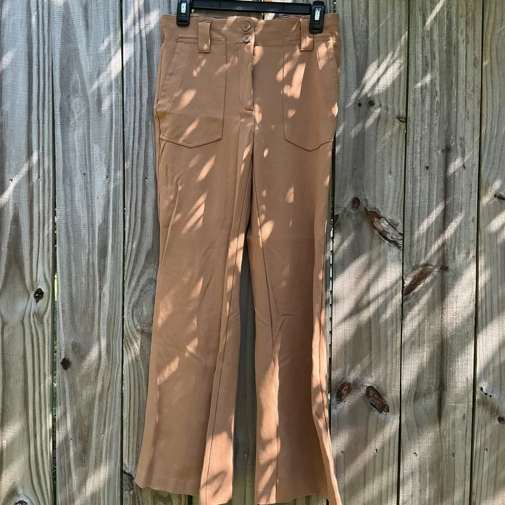 Mason & Belle Tan Flared Pants - Picture 1 of 3